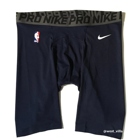 Nike Pro NBA Men's Basketball Compression Training Tights Shorts - Obsidian Blue - Picture 2 of 5